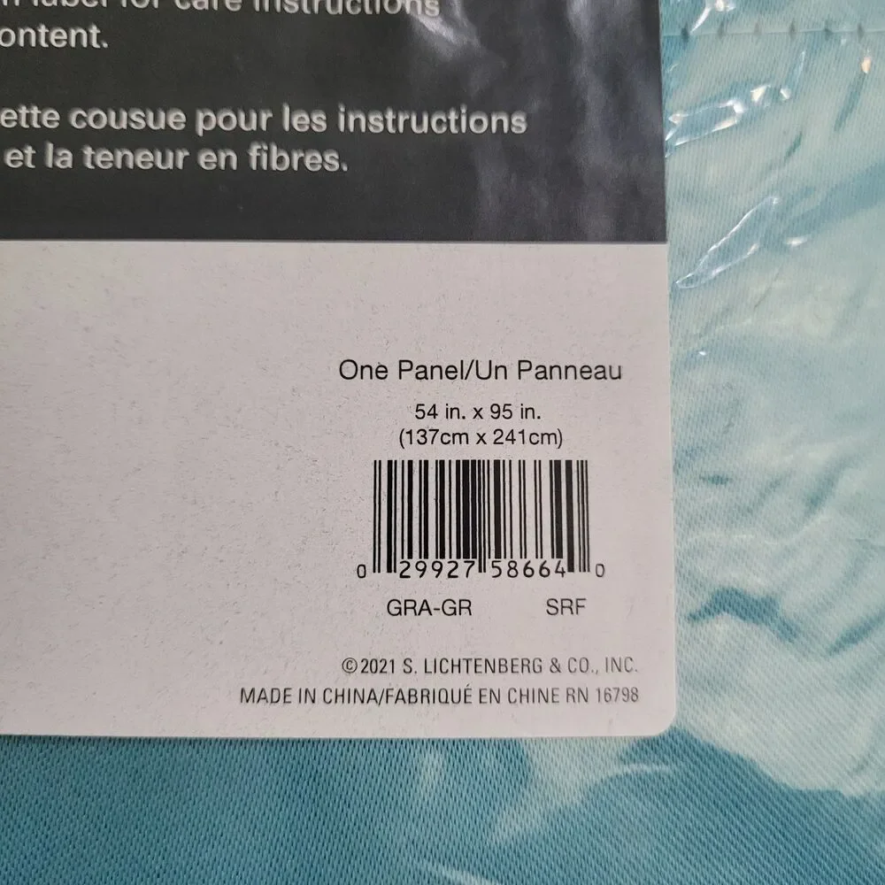 Lichtenberg One Panel Curtain Grommet 54x 95xin SRF Blue